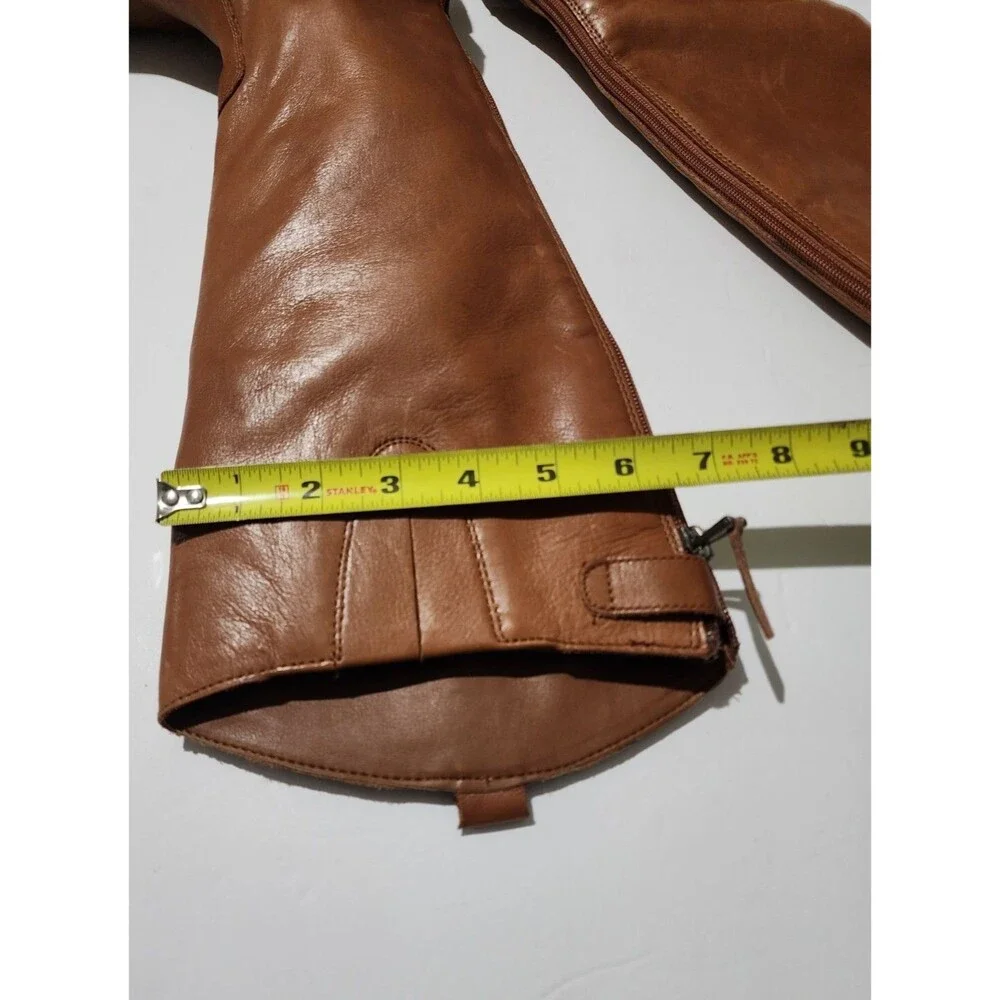 Sam Edelman Penny tall Riding Brown Boots Whiskey British tan size 6 M
